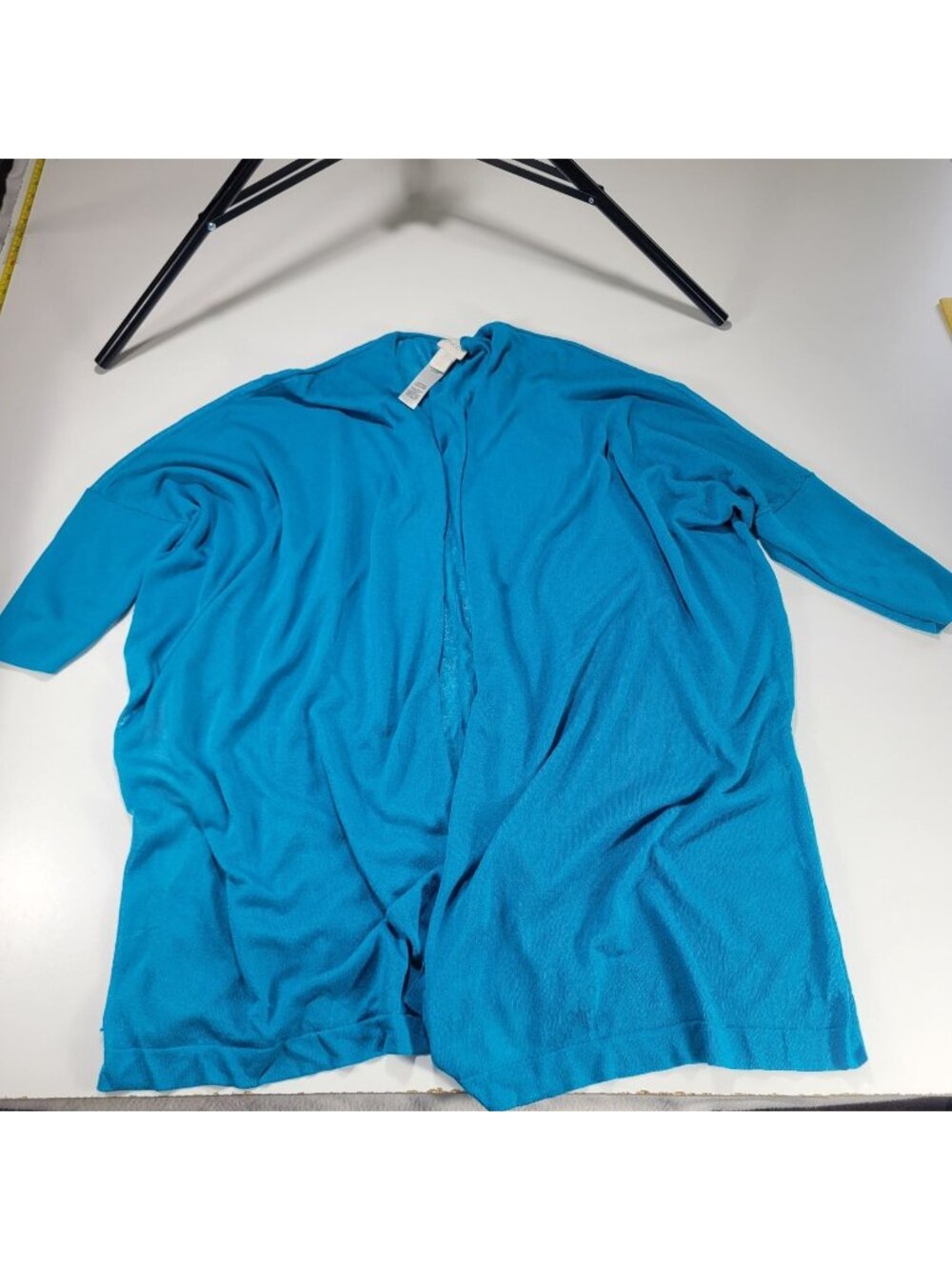 Chico's Sweater Teal Oversized Waterfall Cardigan Womens 2 / Large X-Large